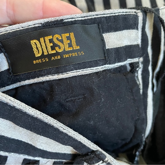 Diesel stripped lace up pants 24 - Picture 6 of 9